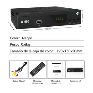 Decodificador de transmisión de TV Digital, decodificador de vídeo, 1080P, HD, RF, 12V, DC, HD, modulador, receptor de TV, digital, terrestre, isdb-t - Product Image 6