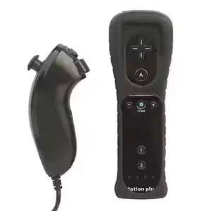 2 in 1 Motion Plus รีโมทคอนโทรลไร้สาย nunchuck Controller สำหรับ Nintendo Wii จอยสติ๊กควบคุมเกมแพดสำหรับ Wii U - Product Image 4