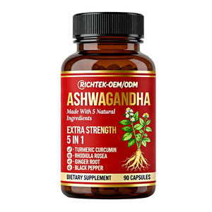 नॉन गमो फॉर्मूला 90 हर्बल शाकाहारी कैप्सूल ताकत तनाव और बायोऑपरेरीन अश्वगंधा के साथ मूड समर्थन - Product Image 4