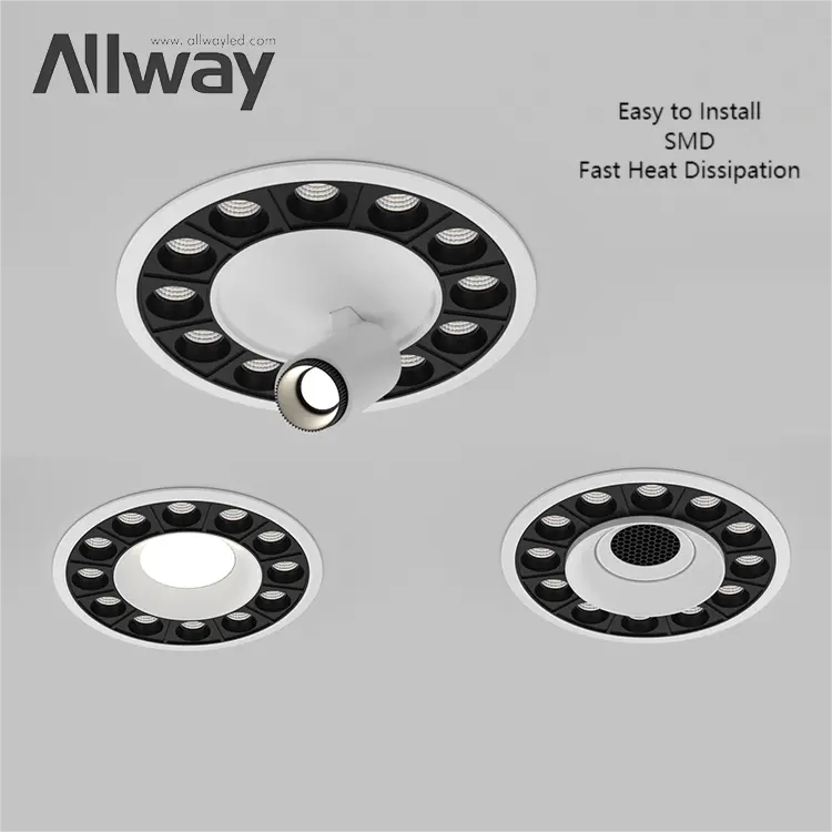 Allway Modern Abnehmbare abnehmbare Mittel leuchte SMD Round Circular Einbau SKD LED Down lights Rahmen