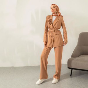 2024, скромный комплект из двух предметов в праздничном стиле, мусульманская юбка, Женское Платье макси с моллюсками и завязками на бретельках, популярный элемент Абая - Product Image 2