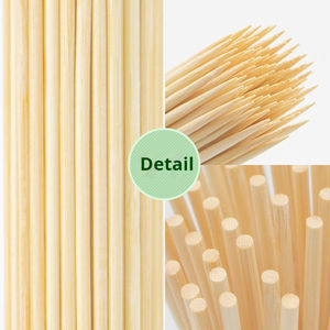光滑无毛刺竹签食品级20 30 40厘米圆形水果肉烧烤烧烤竹木串烧烤