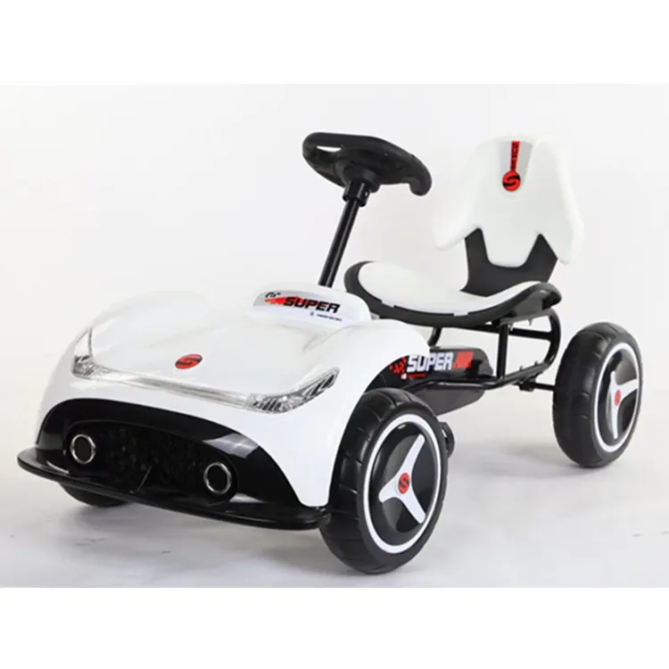 Vendita calda bambini Go Kart elettrico con batteria pedale per bambini 2-10 anni freno a pedale 80*50*47 CM 80CM, pneumatico EVA da 10 pollici JD-G-004 6.2Kg