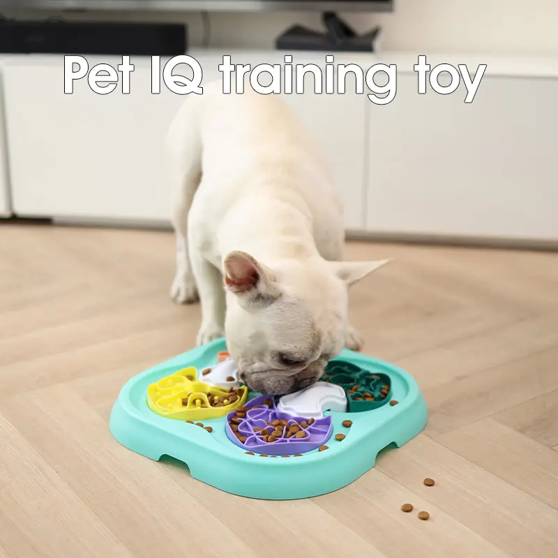 犬のパズルのおもちゃインタラクティブトレーニングおもちゃボックスペット用スローフィーダーフードディスペンサー