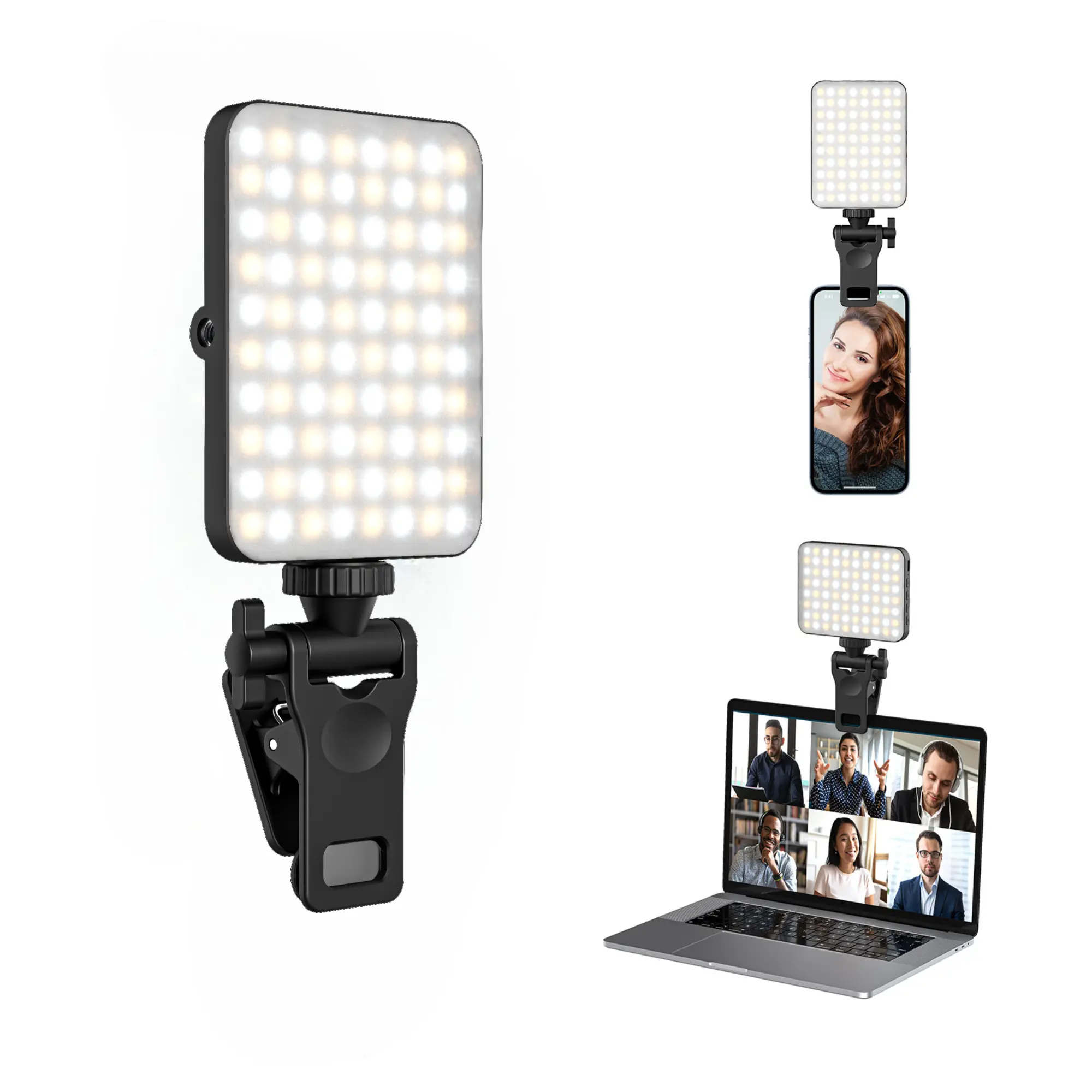 2023 xách tay Sạc USB máy ảnh Clip nhiếp ảnh video điện thoại di động Led Vòng Selfie ánh sáng cho điện thoại