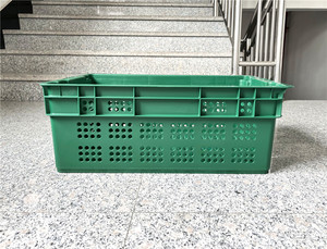 Wholesale Price <strong>Nesting</strong> <strong>Crate</strong> 23.6&quot; X 15.7&quot; X 8.67&quot; Reusable Heavy Duty Plastic <strong>Crate</strong> for Fruit and Vegetable - Product Image 2