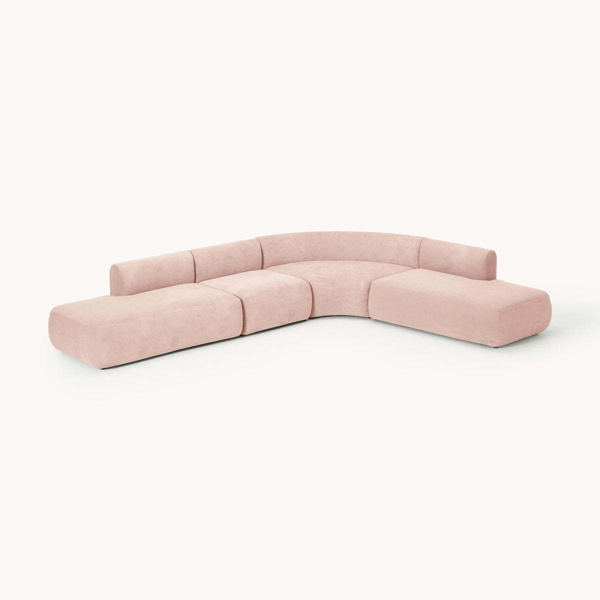 Peach velvety fabric