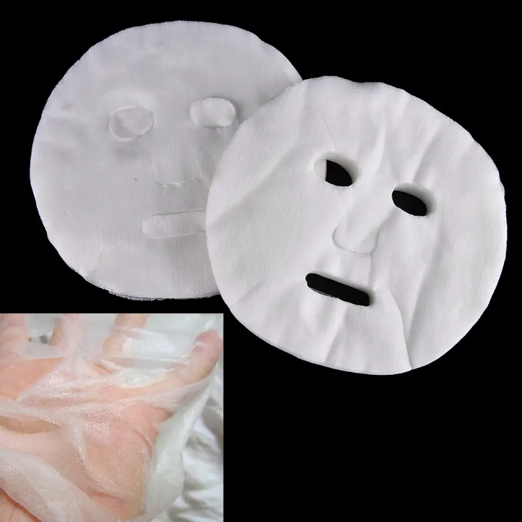 Feuille de masque facial fournisseur spunlace non-tissé feuille de visage jetable 30g pp non-tissé avec trou
