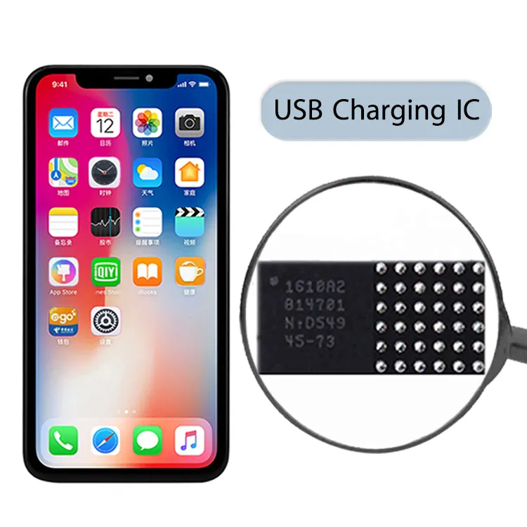 Iphone 14 için elektrik bileşenleri cep telefonu şarj ic 13 12 11 pro 5 5s 6 6s 7 8 artı x xs xr se max Usb