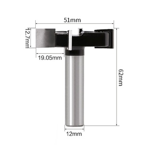 4ブレードTナイフ彫刻機カッターヘッド大径スロットカッター木工底部クリアリングフライスカッター - Product Image 4
