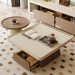 Modern stil basit oturma plastik ahşap merkezi sehpalar Set ev veya otel/daire için ayar odası - Product Image 3