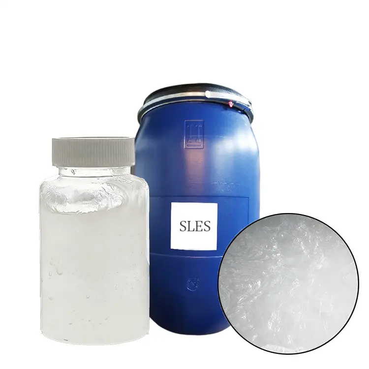 مسحوق تنظيف سائل باللون الكبريتالي واللوريلي والصوديوم بنسبة 28% SLES وهو مادة خام للصابون السائل