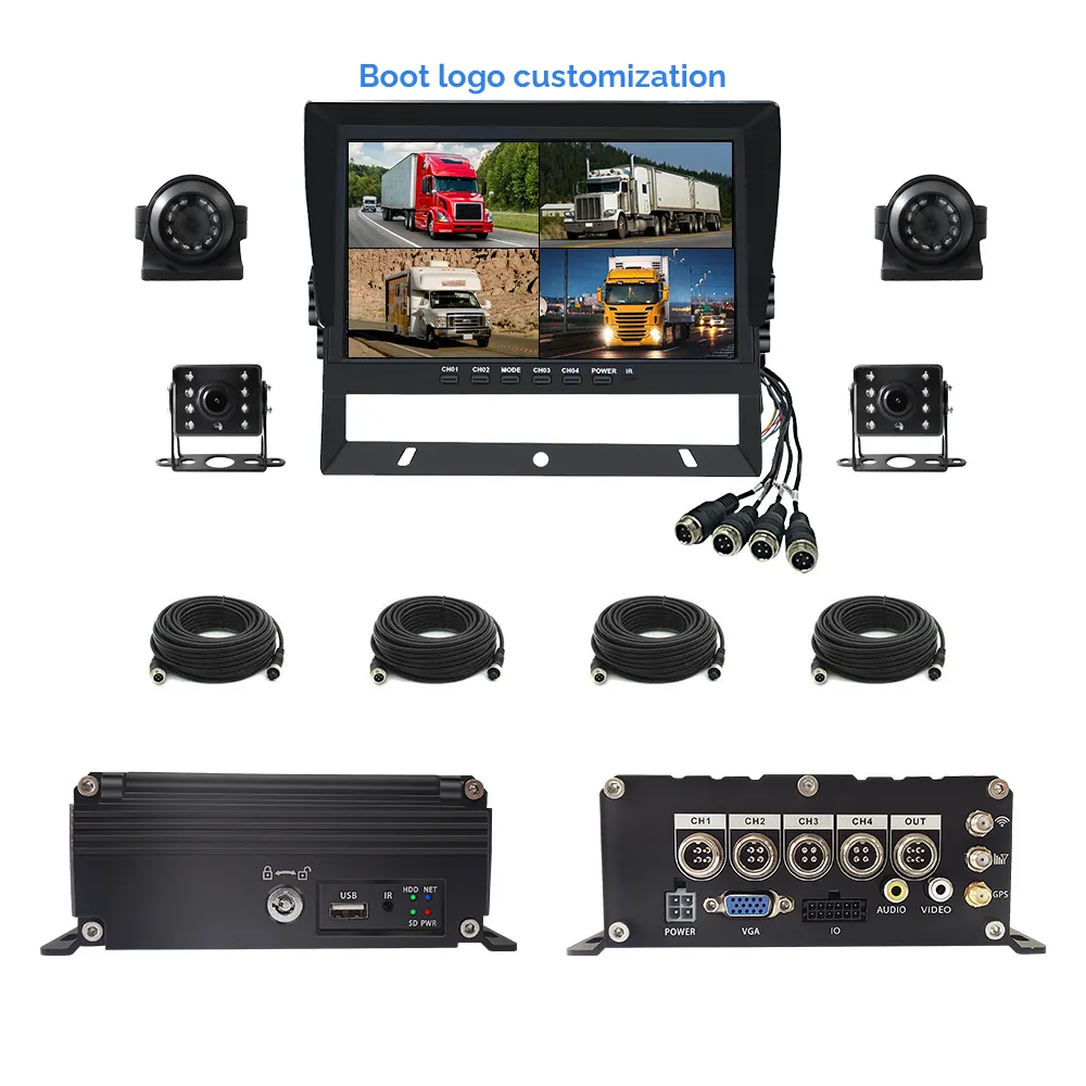 4ch 8ch 720P 1080P Waterdichte Vrachtwagen Voertuig Bus Auto Mobiele Ai Dvr Camera Kit Dvr 4 8 Kanaals Cctv 4G Gps Wifi Sd Card Mdvr