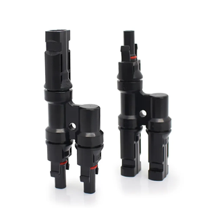 QJC Sistema Solar IP67 Serie T2 Conexión paralela 1 a 2 T Tipo Panel solar Cable Conector de rama para panel de cable solar - Product Image 1
