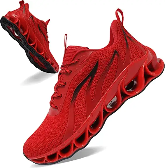 Кроссовки мужские дышащие, повседневная спортивная обувь для бега и ходьбы, красные, на заказ