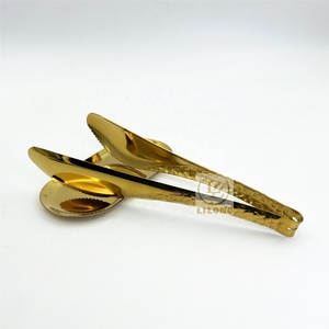 Chất lượng cao Vàng Thép không gỉ Kẹp nhà bếp khách sạn Phương Tây thực phẩm bít tết thịt nướng Clip - Product Image 4