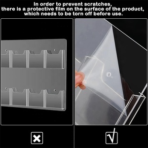 8 túi Acrylic Brochure chủ hiển thị tường mountable thiệp chúc mừng tờ rơi tài liệu tài liệu Acrylic hiển thị đứng chủ - Product Image 3