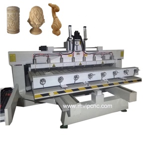 Duplicador de madera 3D rotativo de cabezales múltiples, enrutador CNC de 4 ejes, máquina de carpintería para tallado de madera - Product Image 2