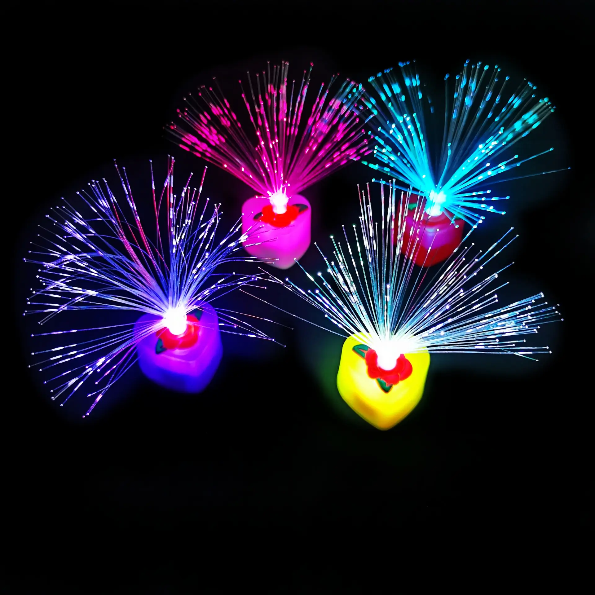 Gypsophila LED elektronik aşk renkli renk değiştiren Fiber optik itirafı düğün tatil dekorasyon mum ışıkları