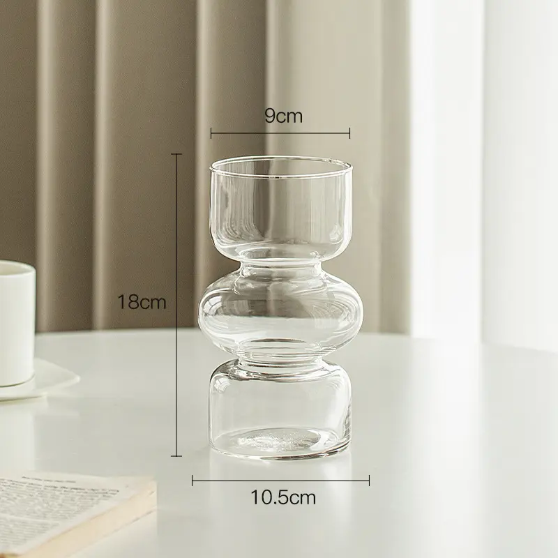 Commercio all'ingrosso vasi di vetro chiaro fiore a buon mercato cilindro su misura vasi di vetro per il matrimonio centrotavola