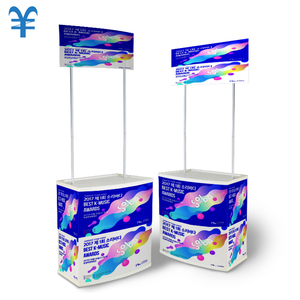 トップヘッダー付きトレードショー展示カウンタープロモーションテーブル - Product Image 1