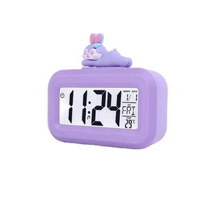 Cartoon Relógio Digital Display de Temperatura Tela Grande Eletrônico Data E Dia Alarme 8 Diferentes Anéis Piggy <span class=keywords><strong>Shape</strong></span> Desktop Clock