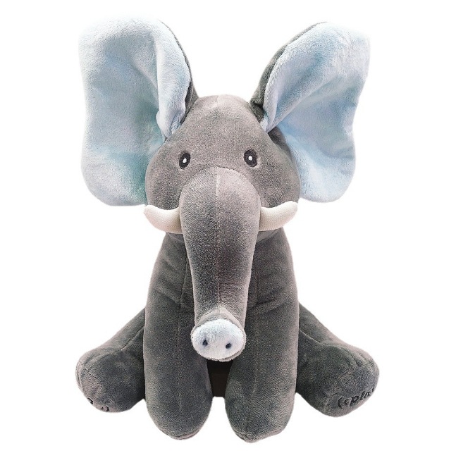 Éléphant à oreilles bleus (avec dents)