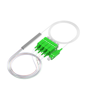 SC/APCコネクタ付き8 * 0.9mmPLCスプリッター光ファイバーFTTHネットワークPOE WiFi LCおよびUPCポリッシュネットワークおよびPoWに使用 - Product Image 1