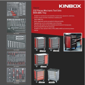 Kinbox工作台工具箱/推车/手推车车库工具柜套装工具箱带手动工具车间车库储物 - Product Image 4