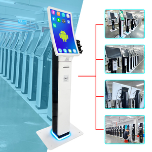 Floor-standing 23.6'' Curved Touch <strong>Display</strong> Payment Kiosk With Qr Scanner Receipt Printer Nfc Card Reader <strong>Queue</strong> <strong>System</strong> Kiosk - Product Image 1