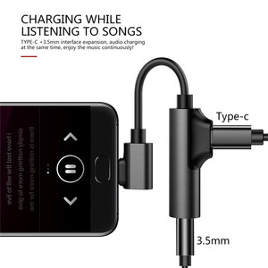 2024新款2合1 C型至3.5毫米辅助适配器USB C至3.5插头耳机插孔3 5分路器耳机音频转换器小米 - Product Image 4