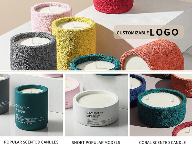 Luxury Customised Tall Jar 300g Popular Private Label Soy Wholesale Strong Natural Wax Candle Scent Candles Scented In Bulk