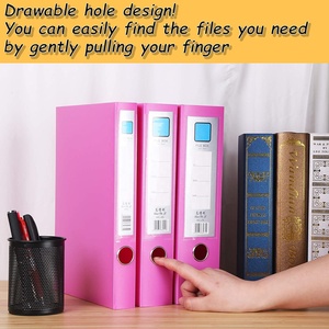 Pink PP Storage <strong>File</strong> <strong>Box</strong> Plastic PP <strong>Box</strong> <strong>File</strong> Archives Cases <strong>with</strong> Magic Glue Button - Product Image 4