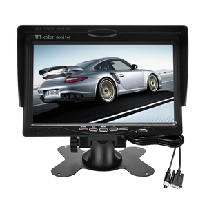 Monitor de coche VGA de 7 pulgadas, línea de regla inversa, entrada de vídeo de 2 canales, pantalla IPS de 1024*600, cámara de respaldo, Ayuda de marcha atrás, Android, 1 año - Product Image 2