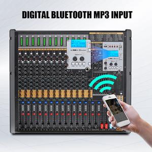 Mezclador de audio de 16 canales Pro, sistema de grabación de sonido de estudio con interfaz de audio para escenario, 1 unidad - Product Image 3