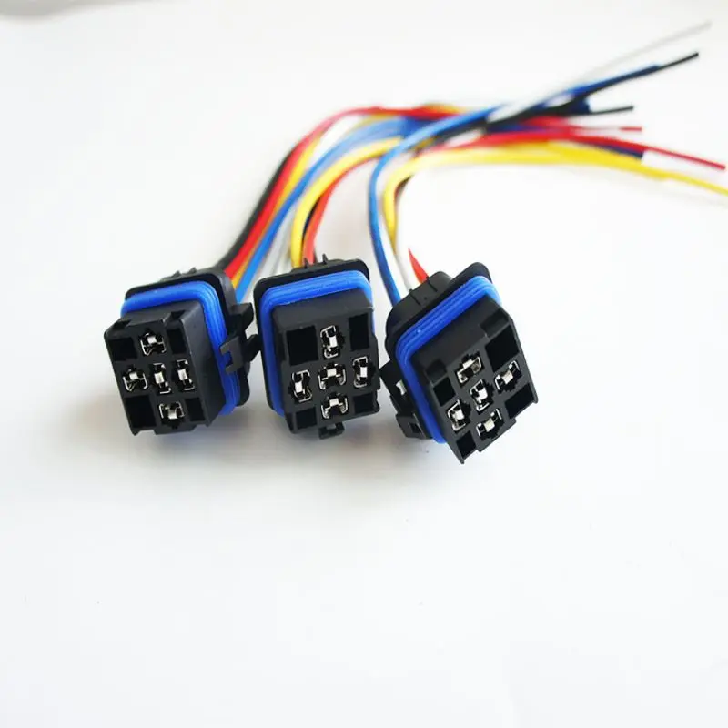 customized 5 pin 40A relay socket wiring harness cable assembly customized automobile car wire harness