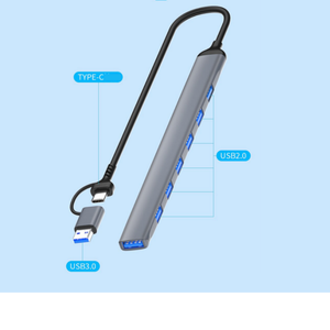 USB3.0 interfaccia Splitter Hub One-Drag sette tastiera del Mouse del Computer del telefono cellulare U disco Docking con tipo-C in Stock! - Product Image 6