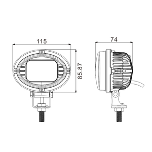 9-100V 3 màu sắc trong một ánh sáng led an toàn cảnh báo đèn màu xanh đỏ màu xanh lá cây xe nâng LED Zone dòng đèn - Product Image 2