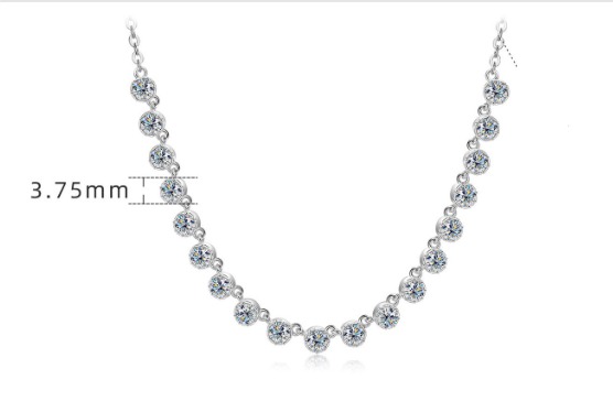 Moissanite 1,9 ct + certificat GRA plaqué or blanc