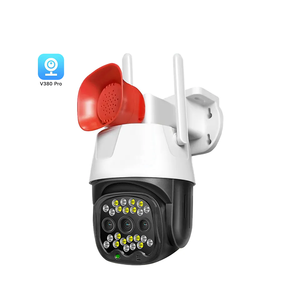 3MP V380กล้องรักษาความปลอดภัยกลางแจ้งขนาด3.5นิ้วตรวจจับการเคลื่อนไหวระบบไวไฟกล้องวงจรปิดแบบ PTZ พร้อมสัญญาณเตือนลำโพง - Product Image 1