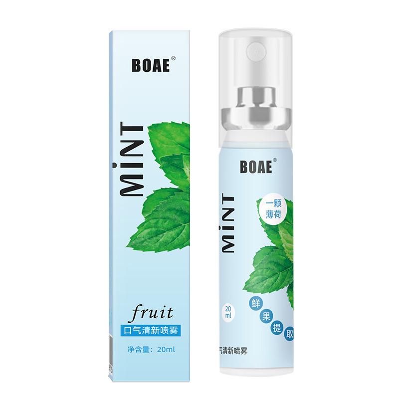 Fruit-flavored oral spray-mint flavor