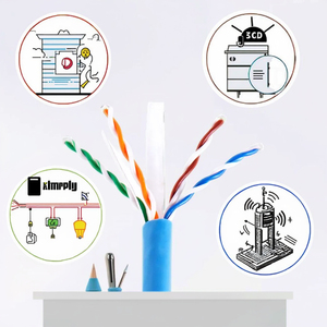 Nhà Máy Giá hiệu suất cao UTP LAN Cáp Cat 6 Cat6 CAT6E CCA cáp thông tin liên lạc hộp 305m UTP Cat 6 cáp - Product Image 4