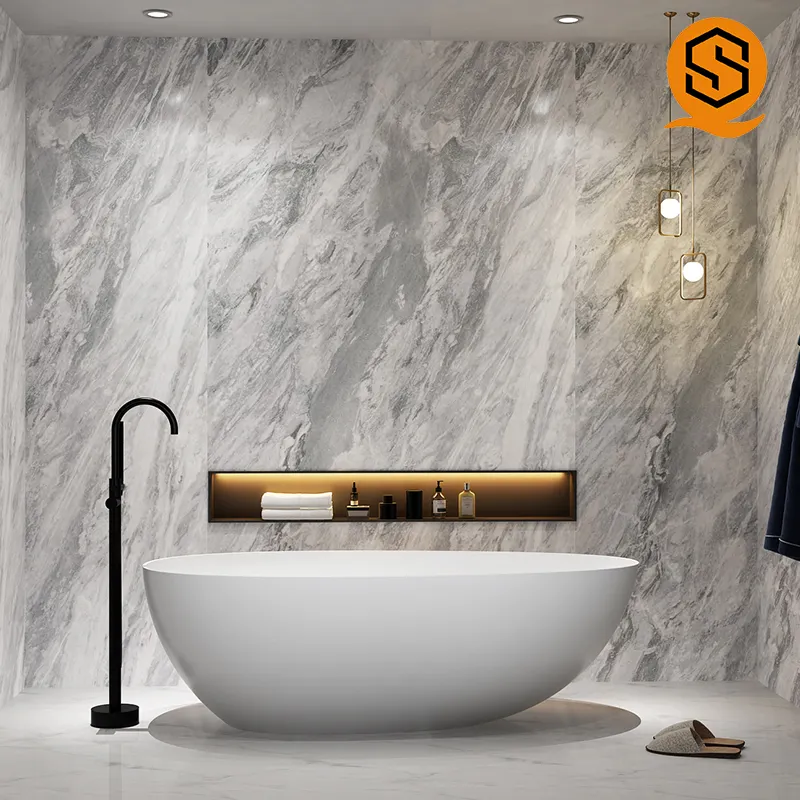 Vasca da bagno di nuovo Design da 160cm vasca da bagno indipendente in acrilico circolare autoportante moderna vasca da bagno Standalone con doccia