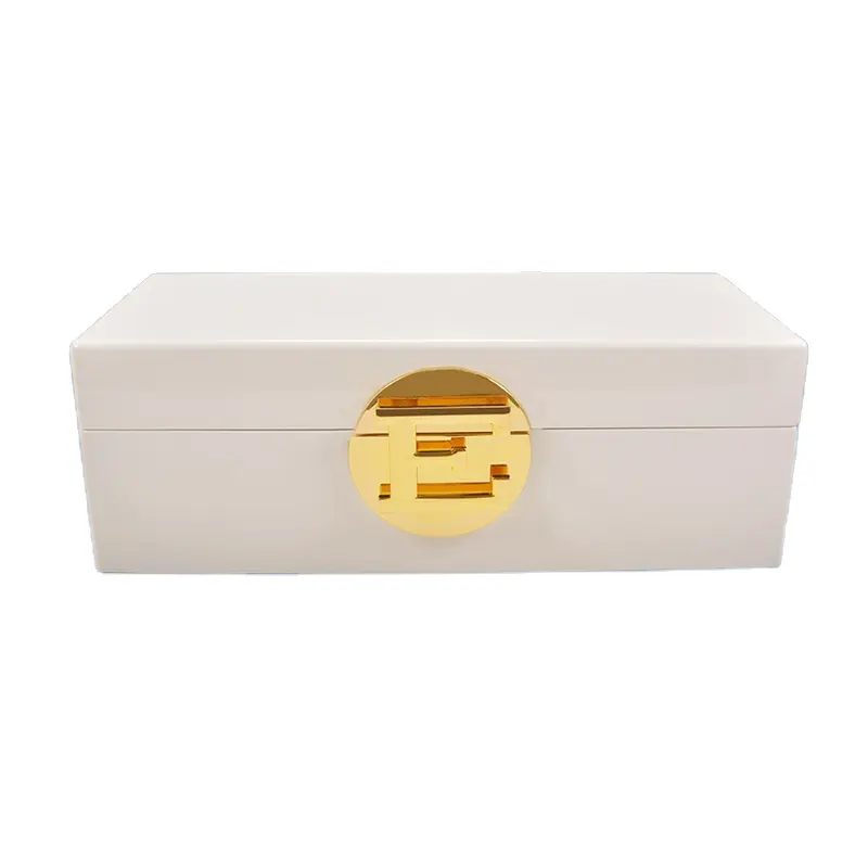 Kunden spezifische hoch glänzende Luxus-Weißlack-Holz verpackungs box