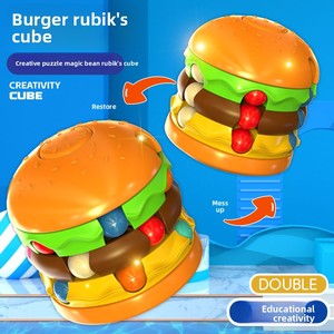 Creative Educational Decompression <strong>Toy</strong> Burger for <strong>Rubik's</strong> Cube French Fries for Magic Beans-Unique New Rotating Ball for Kids - Product Image 4