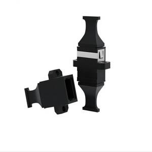 <strong>MTP</strong>/MPO-8/12/24 Black Fiber Optic <strong>Adapter</strong>/Coupler with Flange, Key Up to Down Fiber Optic <strong>Adapter</strong> Optical Coupler <strong>MTP</strong> MPO - Product Image 3