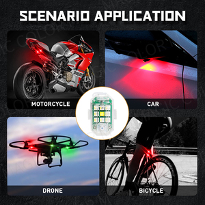 Yükseltme M3 kablosuz uzaktan kumanda flaş LED çakarlı lamba için araba oto motosiklet bisiklet Dron Scooter anti-çarpışma uyarı ışığı - Product Image 5