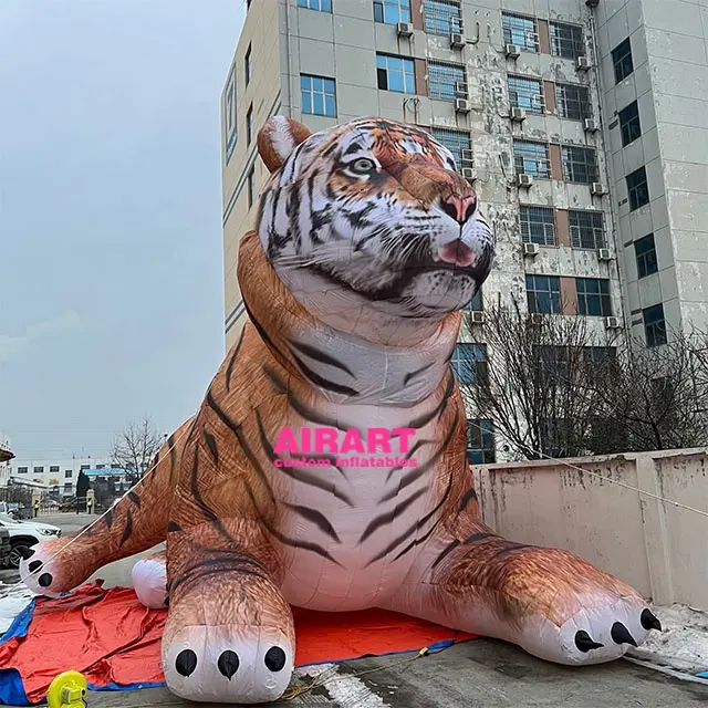 Animali mascotte gonfiati, tigre gonfiabile gigante