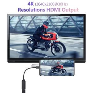 USB 3,1 Tipo C Macho Hembra 4K 30Hz para HDMI Cable adaptador Chaqueta de PVC Convertidor HDTV para HDTV 4K HD TV 2. 1 USB3.1 para HDM - Product Image 2
