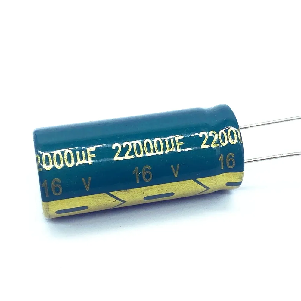 ตัวเก็บประจุชนิดอิเล็กโทรลีติคอลูมิเนียมความถี่สูง22000uf16V ต่ำ esr/impedance ขนาด18*40 16V 22000uF 20%